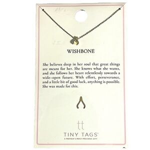 Tiny Tags, 14K Gold Ion Plated Necklaces, by Melissa Clayton